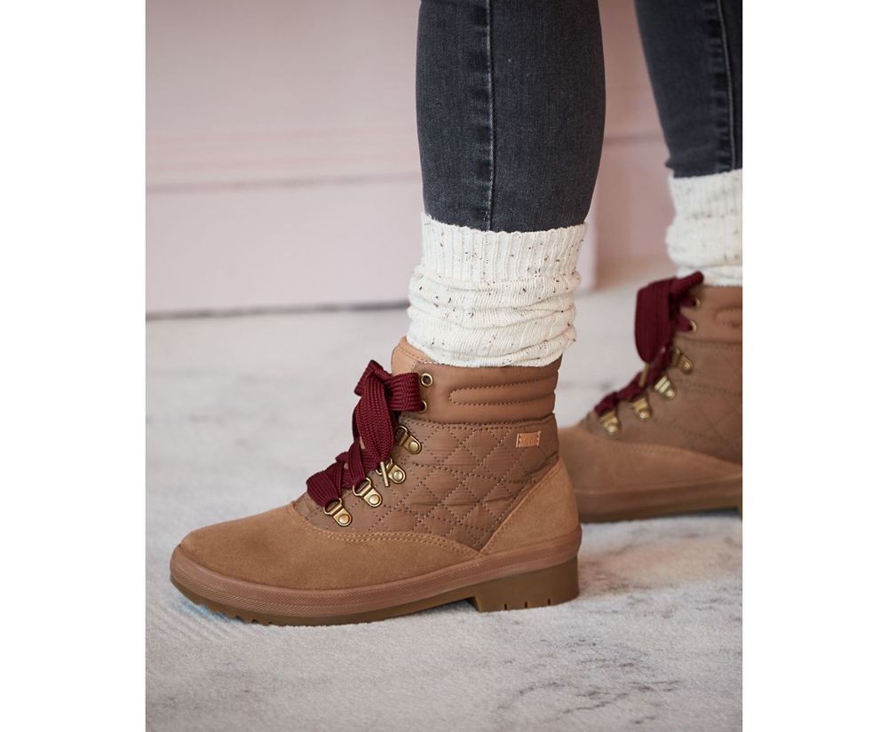 Botas Keds Mujer Marrom - Camp Water-Resistant Suede W/ Thinsulate™ - 7284-VWLTD